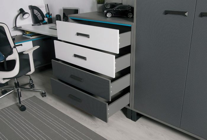 Комод Carbon White (Карбон) К1
