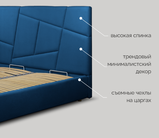 Кровать интерьерная Рената ПМ